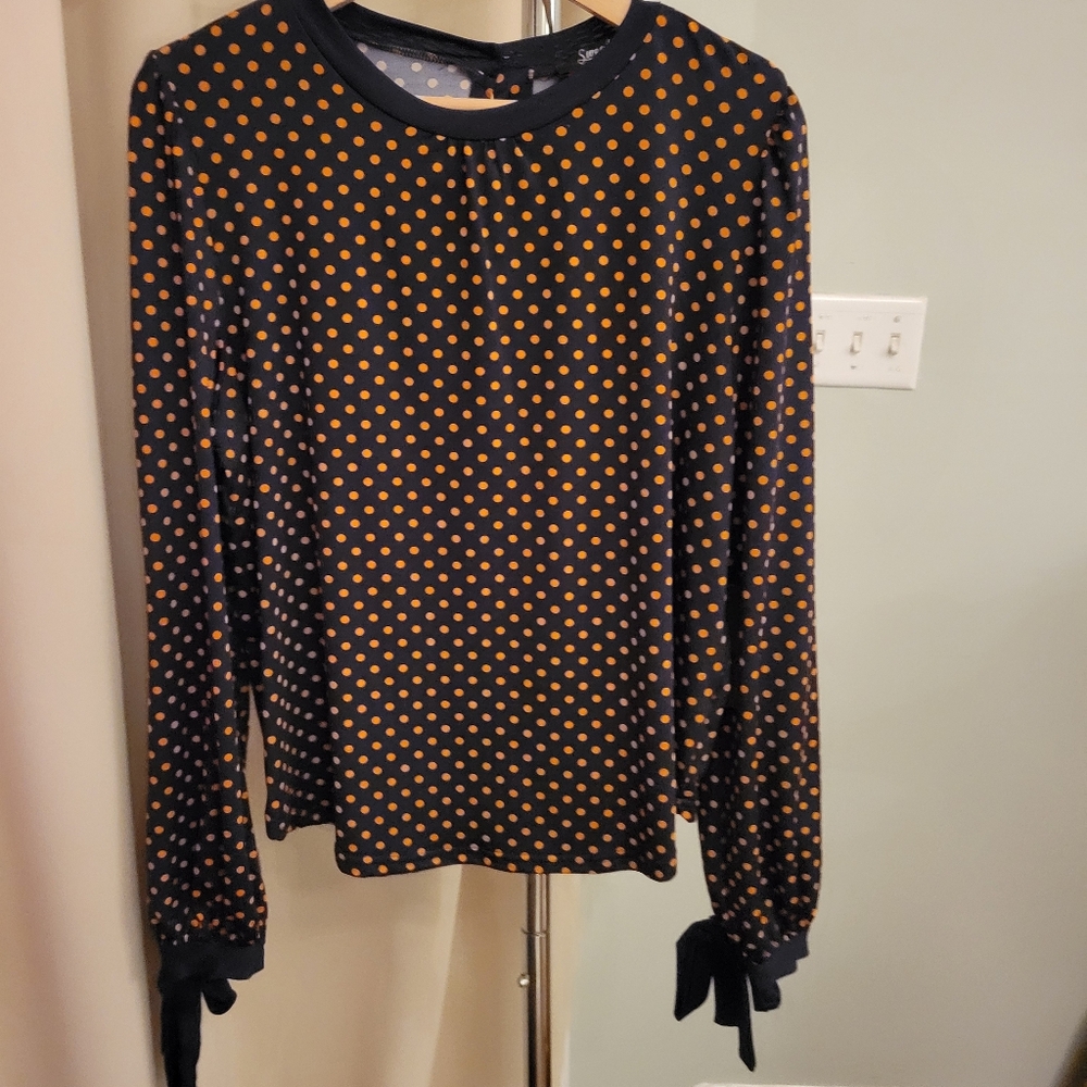 Sweet rain Polka Dot Long Sleeve Top